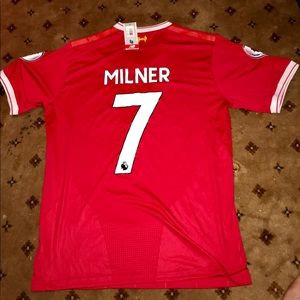 James Milner Liverpool jersey red